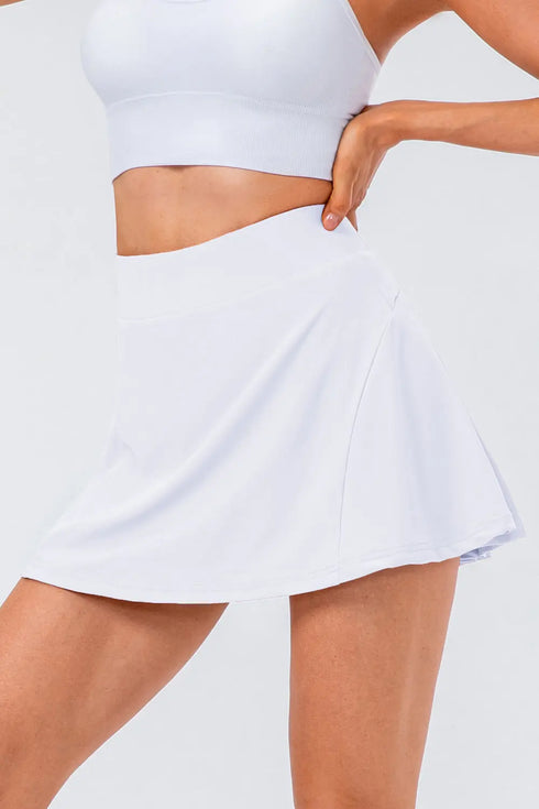 'Maryam' High Waist Pleated Active Skirt - Celes Fashion